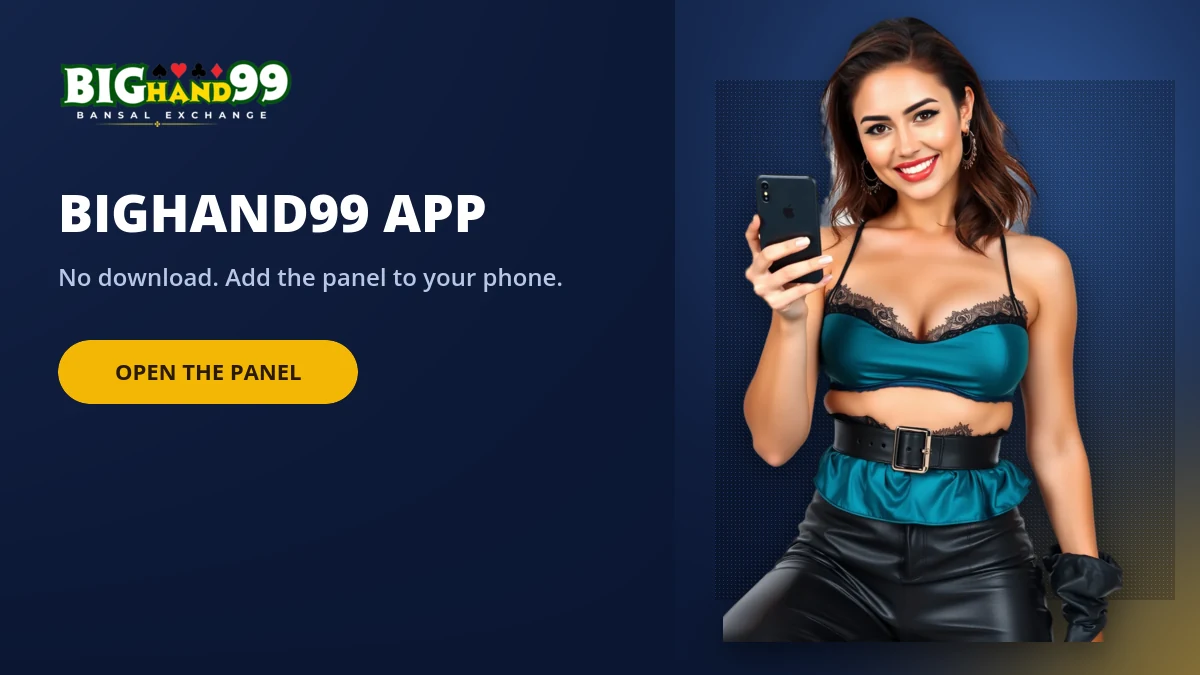 Bighand99 app banner showing the panel added to a phone home screen without a download